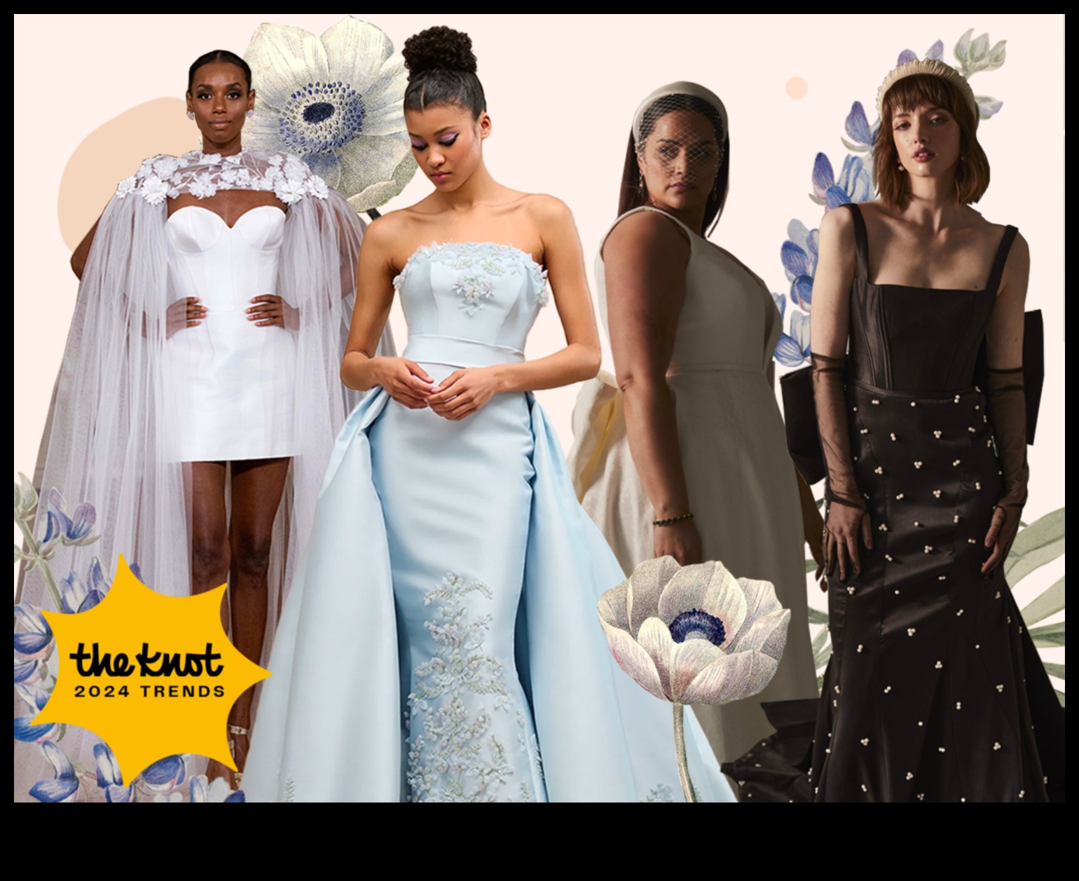 Modernas kaklasaites kāzu modes paziņojumi, kas sniedz paziņojumu 5 Modernas kaklasaites: Bridal Couture paziņojumi