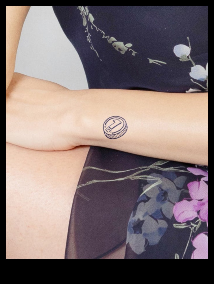 Sīki žetoni: izsakiet sevi ar minimālisma eleganci tetovējums