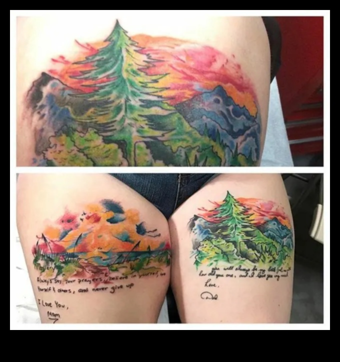 Krāsu audekls: dinamiski akvareļu tetovējumi jums