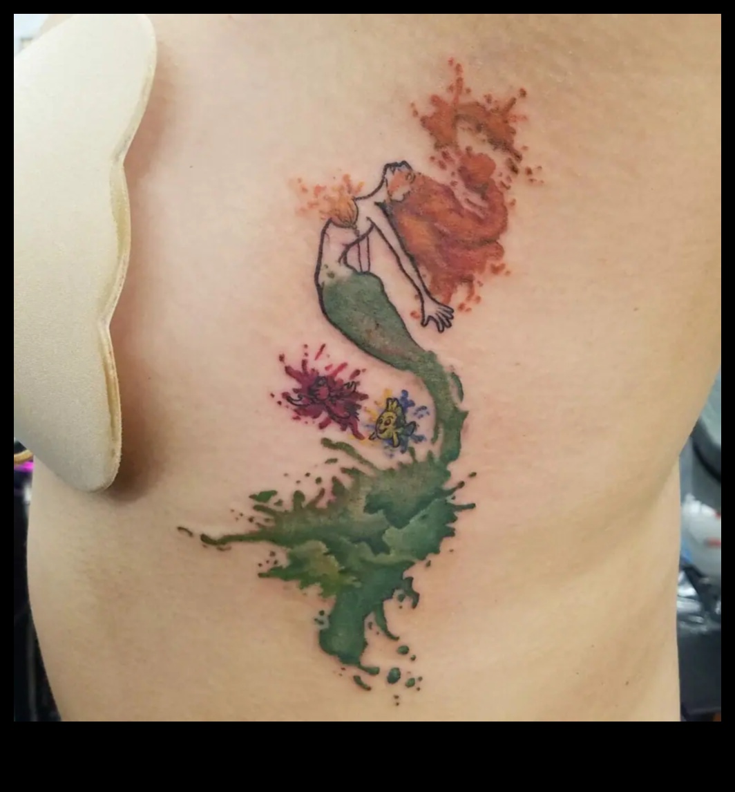 Krāsu audekls: dinamiski akvareļu tetovējumi jums