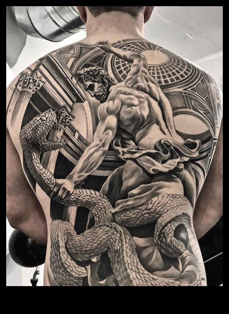 Drosmīgi otas triepieni: meistarīga meistarība Epic Back Tattoo Chronicles
