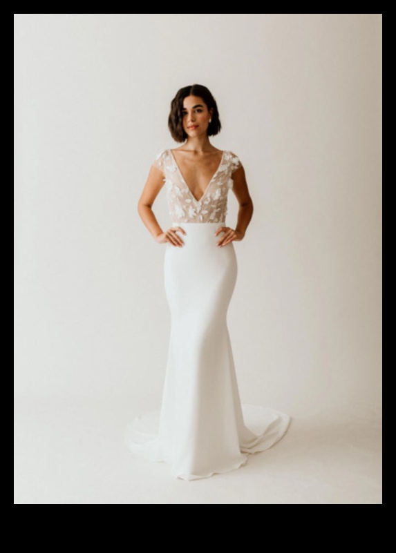 Futūristiska nojauta: modernu līgavas tērpu eleganta vienkāršība