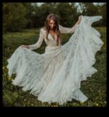 Boho Beauty Nature čuksti kāzu kleitu šarmā