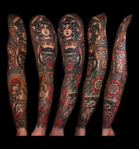 True to Tradition Klasisko tradicionālo tetovējumu mūžīgā labs izskats